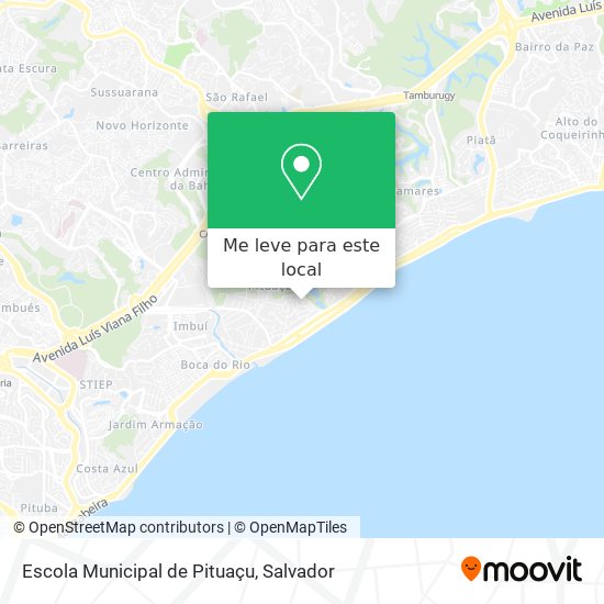 Escola Municipal de Pituaçu mapa