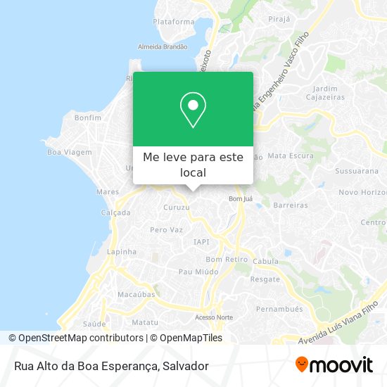 Rua Alto da Boa Esperança mapa