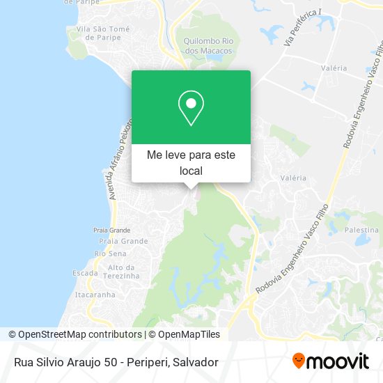 Rua Silvio Araujo 50 - Periperi mapa