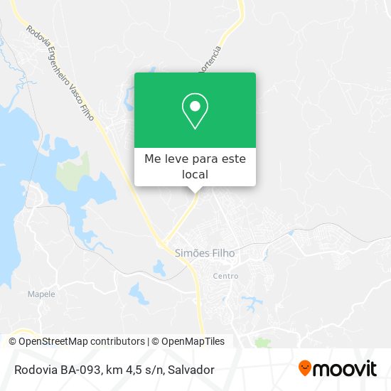 Rodovia BA-093, km 4,5 s/n mapa