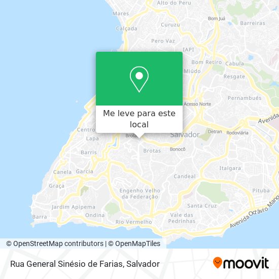 Rua General Sinésio de Farias mapa