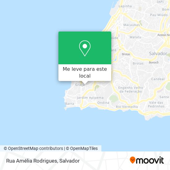 Rua Amélia Rodrigues mapa