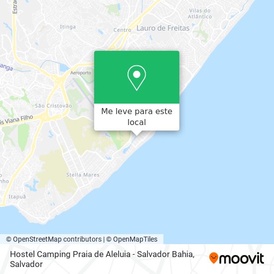 Hostel Camping Praia de Aleluia - Salvador Bahia mapa