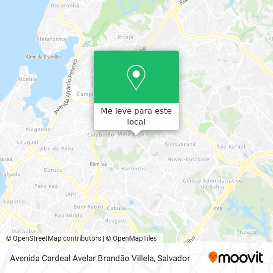 Avenida Cardeal Avelar Brandão Villela mapa