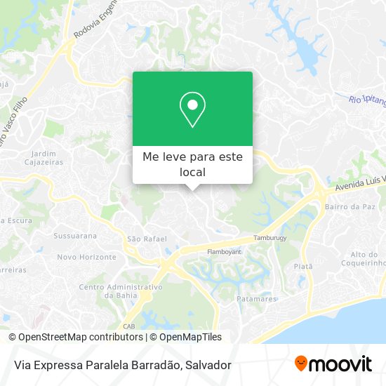 Via Expressa Paralela Barradão mapa