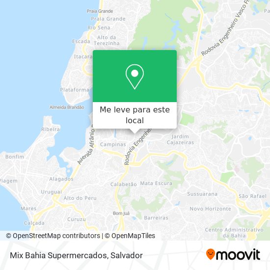 Mix Bahia Supermercados mapa