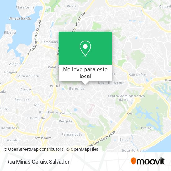 Rua Minas Gerais mapa