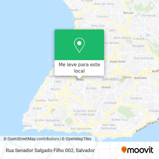 Rua Senador Salgado Filho 002 mapa