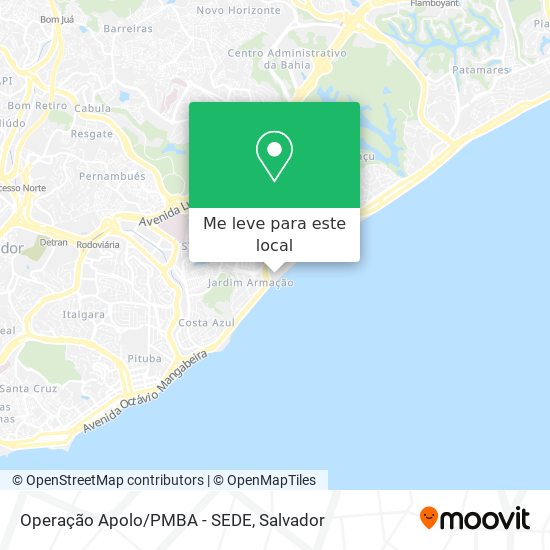 Operação Apolo/PMBA - SEDE mapa