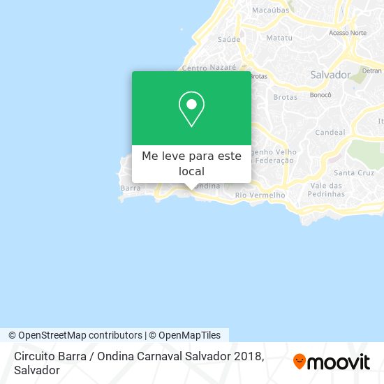 Circuito Barra / Ondina Carnaval Salvador 2018 mapa