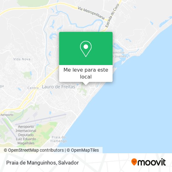 Praia de Manguinhos mapa