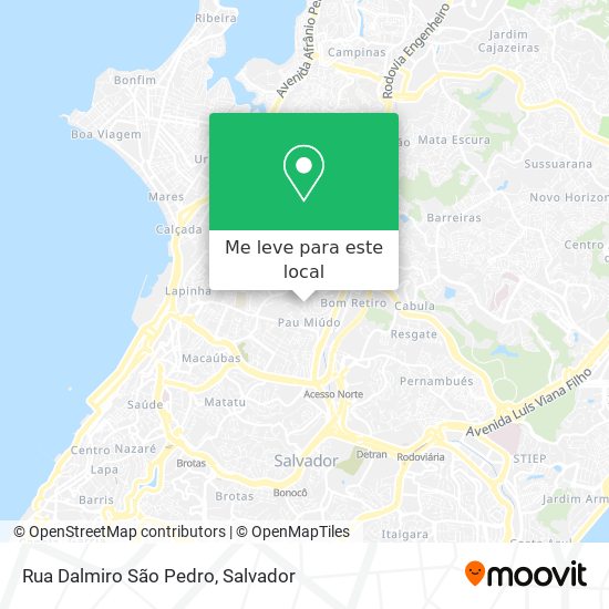 Rua Dalmiro São Pedro mapa