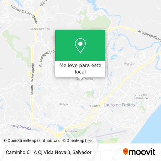 Caminho 61 A Cj Vida Nova 3 mapa