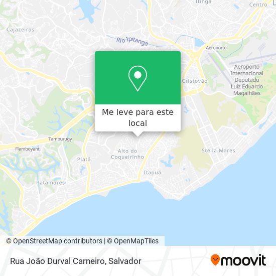 Rua João Durval Carneiro mapa