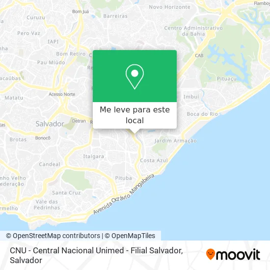 CNU - Central Nacional Unimed - Filial Salvador mapa