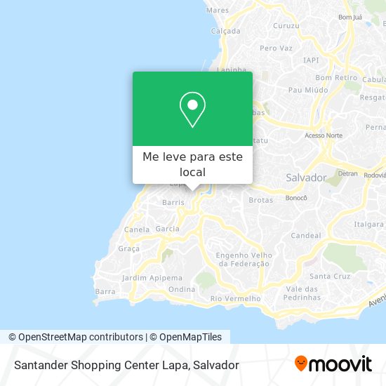 Santander Shopping Center Lapa mapa