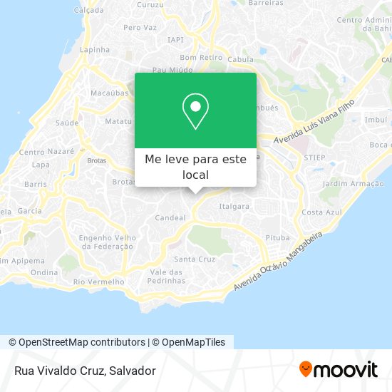 Rua Vivaldo Cruz mapa