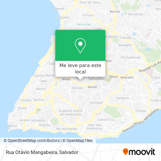 Rua Otávio Mangabeira mapa