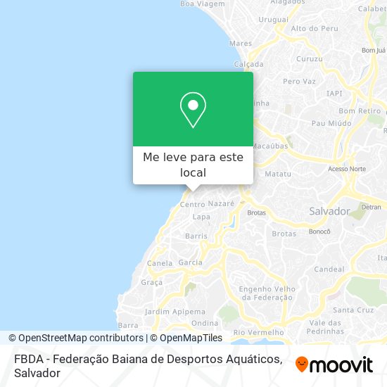 FBDA - Federação Baiana de Desportos Aquáticos mapa