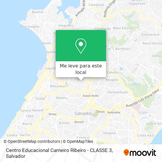 Centro Educacional Carneiro Ribeiro - CLASSE 3 mapa