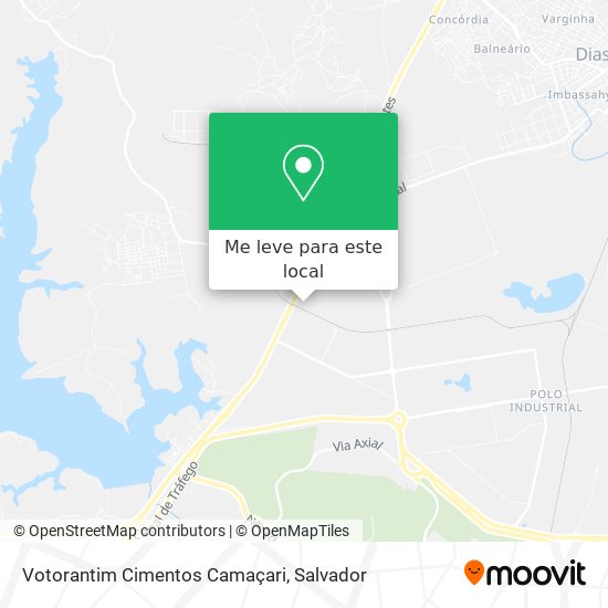 Votorantim Cimentos Camaçari mapa
