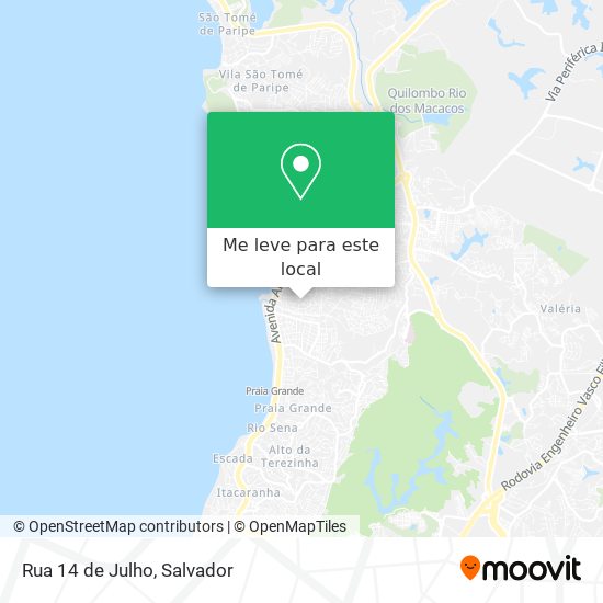 Rua 14 de Julho mapa