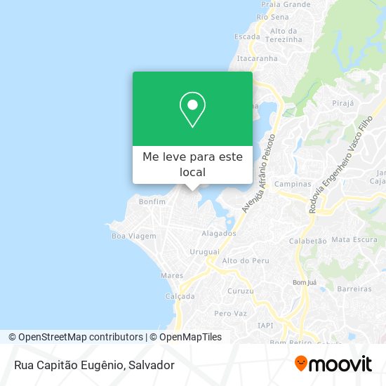 Rua Capitão Eugênio mapa