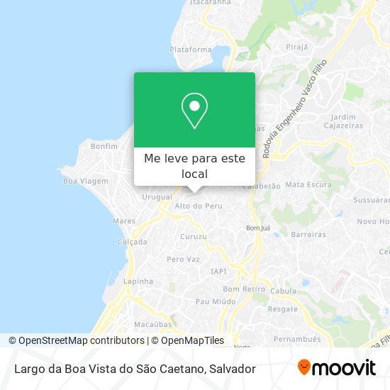 Largo da Boa Vista do São Caetano mapa