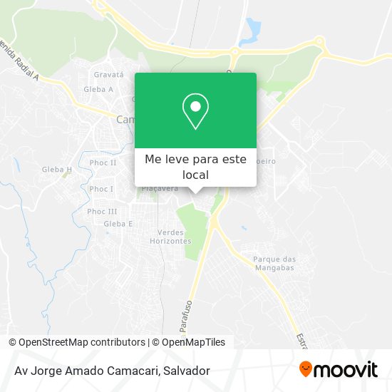 Av Jorge Amado Camacari mapa
