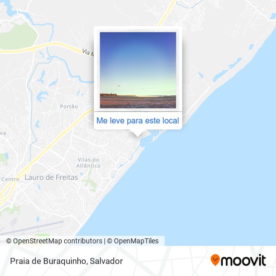 Praia de Buraquinho mapa