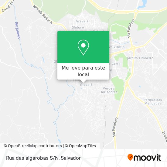 Rua das algarobas S/N mapa