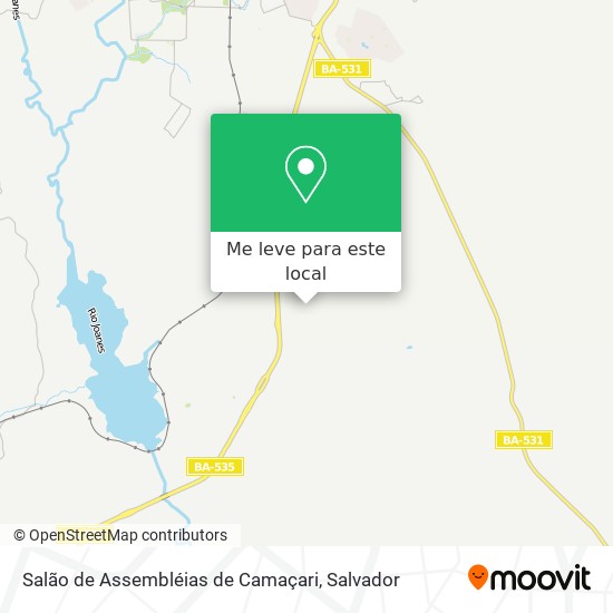 Salão de Assembléias de Camaçari mapa