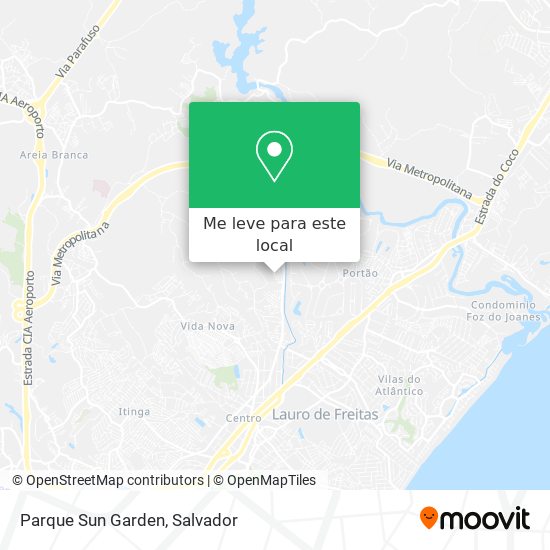 Parque Sun Garden mapa