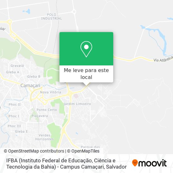 IFBA (Instituto Federal de Educação, Ciência e Tecnologia da Bahia) - Campus Camaçari mapa