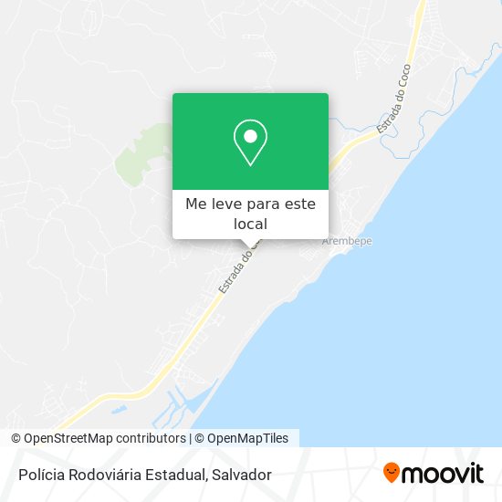 Polícia Rodoviária Estadual mapa