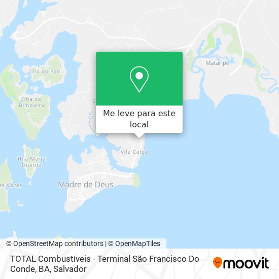 TOTAL Combustíveis - Terminal São Francisco Do Conde, BA mapa