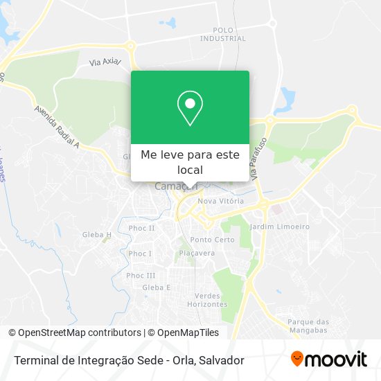 Terminal de Integração Sede - Orla mapa