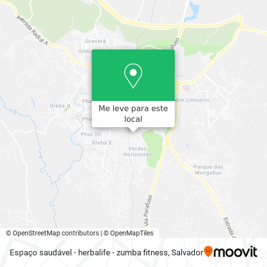 Espaço saudável - herbalife - zumba fitness mapa
