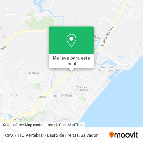 CPX / ITC Vertebral - Lauro de Freitas mapa