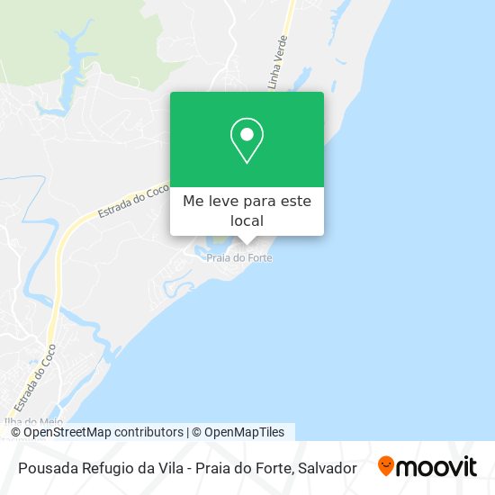 Pousada Refugio da Vila - Praia do Forte mapa