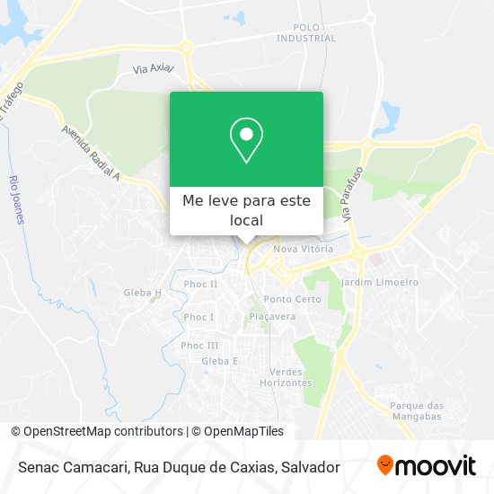 Senac Camacari, Rua Duque de Caxias mapa