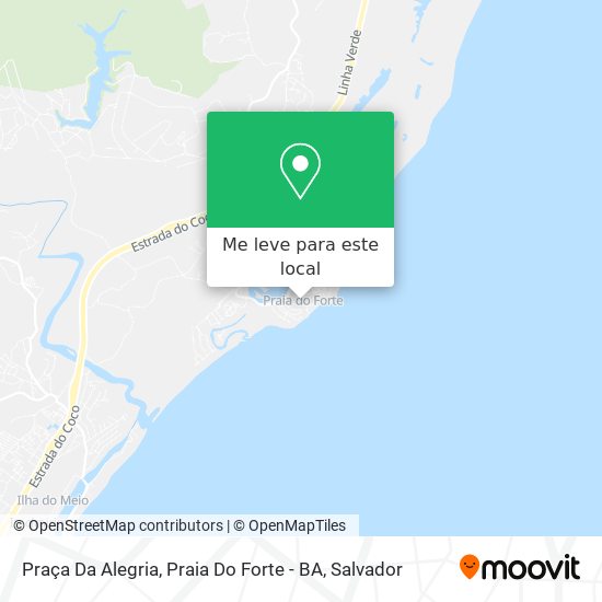Praça Da Alegria, Praia Do Forte - BA mapa