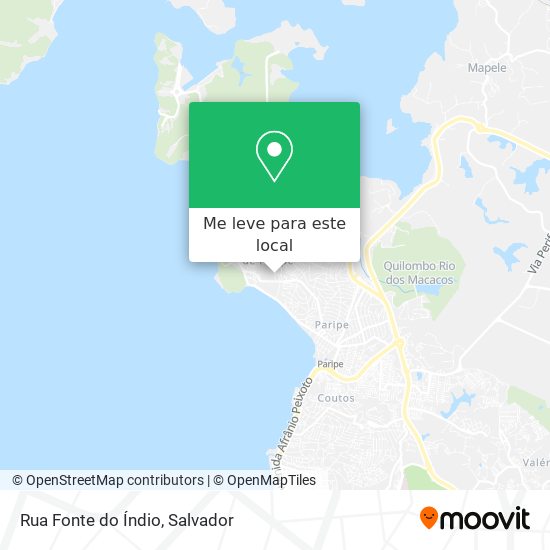 Rua Fonte do Índio mapa
