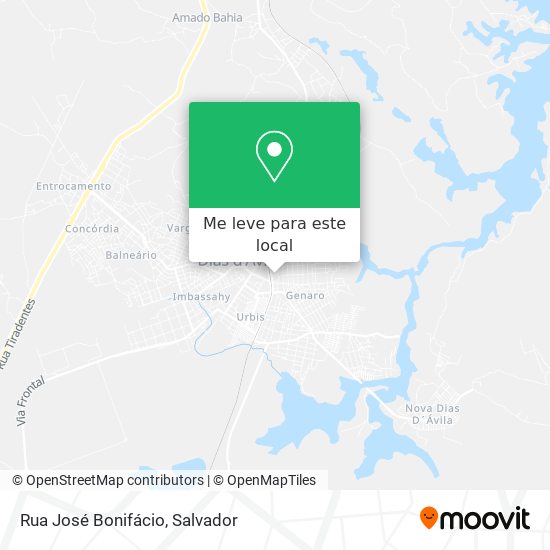 Rua José Bonifácio mapa