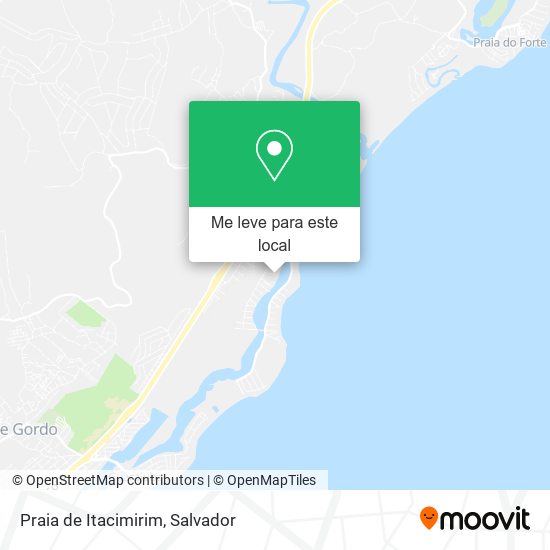 Praia de Itacimirim mapa