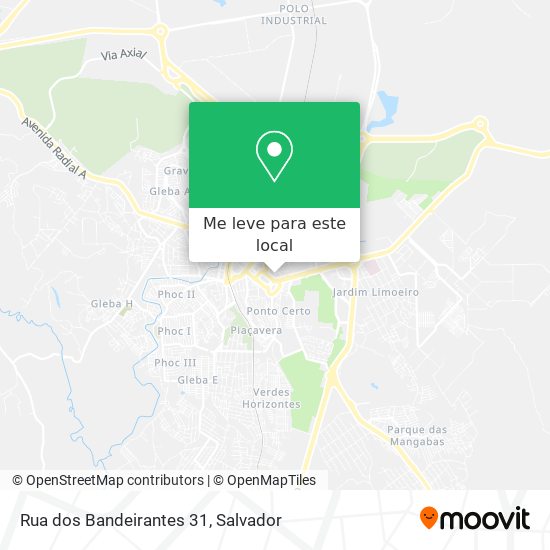 Rua dos Bandeirantes 31 mapa