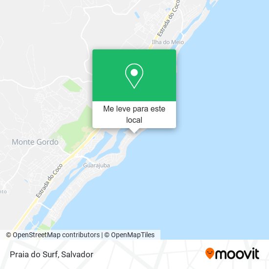 Praia do Surf mapa