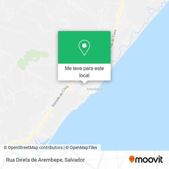 Rua Direta de Arembepe mapa