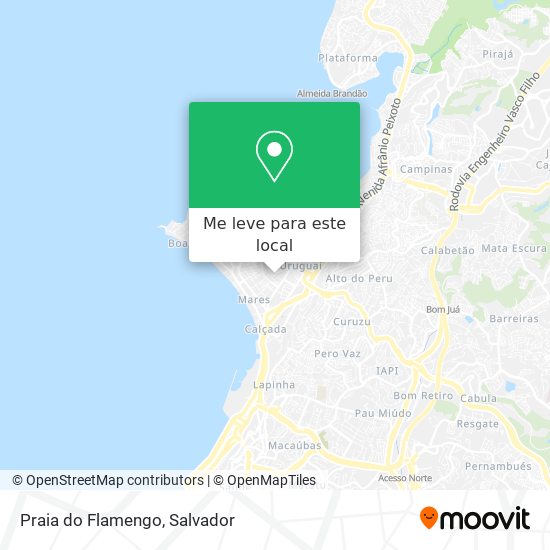 Praia do Flamengo mapa