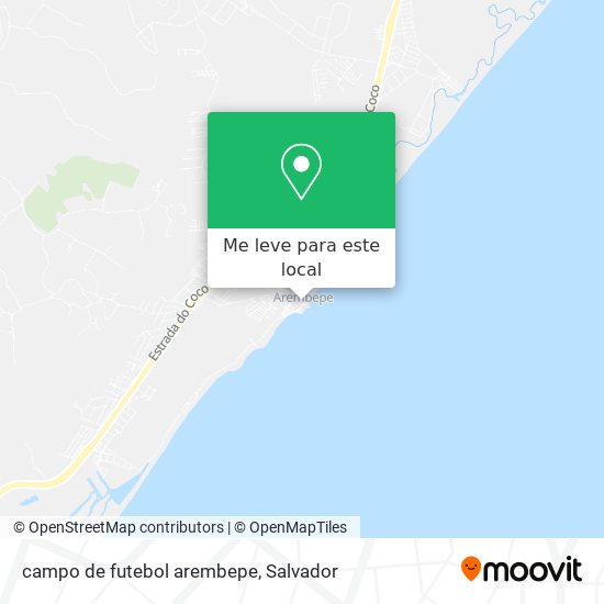 campo de futebol arembepe mapa